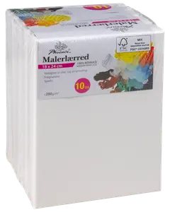 Målarduk på ram 18x24 cm 10 st
