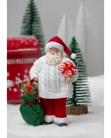 Jultomte med vit tröja 27 cm