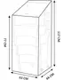 Gennemsigtigt beskyttelsesovertræk til stablede stole, måler 117 cm i højden, 77 cm i bredden og 66 cm i dybden. Med forstærkede hjørner og ventilationshuller.