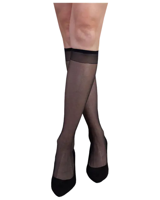 Knästrumpor 20 DEN svart 5-Pack