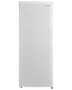 Høj, enkelt-dørs køleskab i hvid med glat, minimalistisk front. Wasco-logoet ses øverst til højre. Ingen synlige håndtag eller eksterne funktioner.