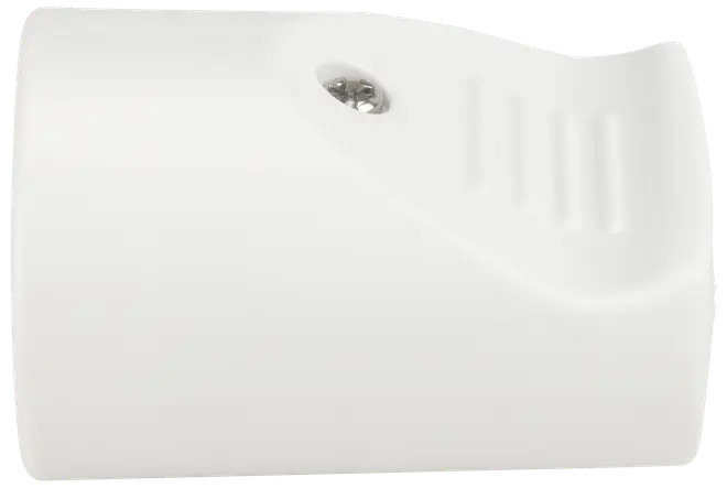 Forlængerled rund med jord - hvid