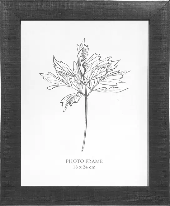 Ram Svart Räfflad 18X24 Cm