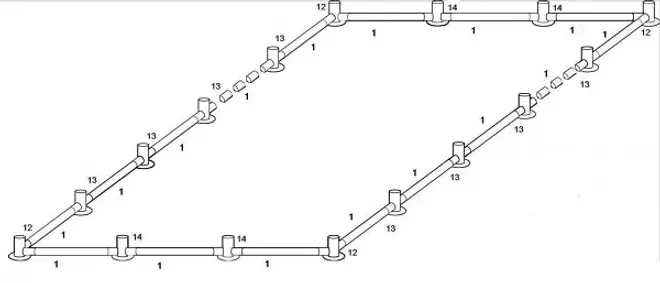 KOSAMA Bundramme 6 x 12 m til PVC partytelt