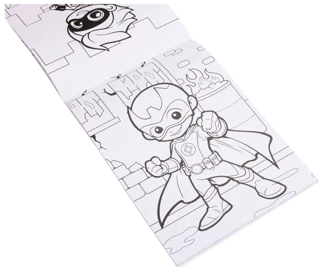 Målarbok med superhjältar