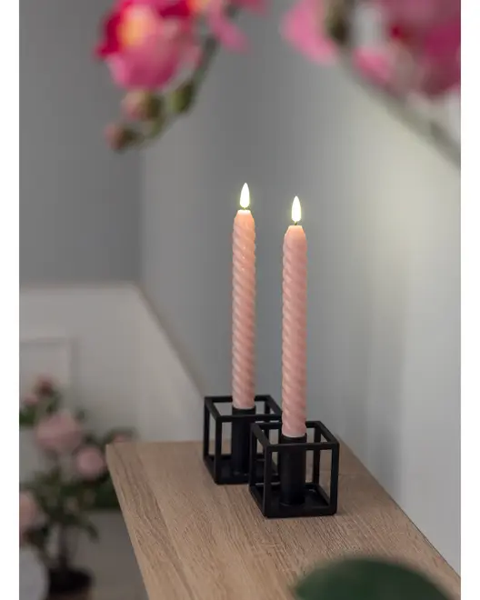 Led-Ljus Snurrat Rosa 2-Pack