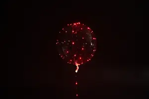 Ballon med LED Ø50 cm 2-pak - rød