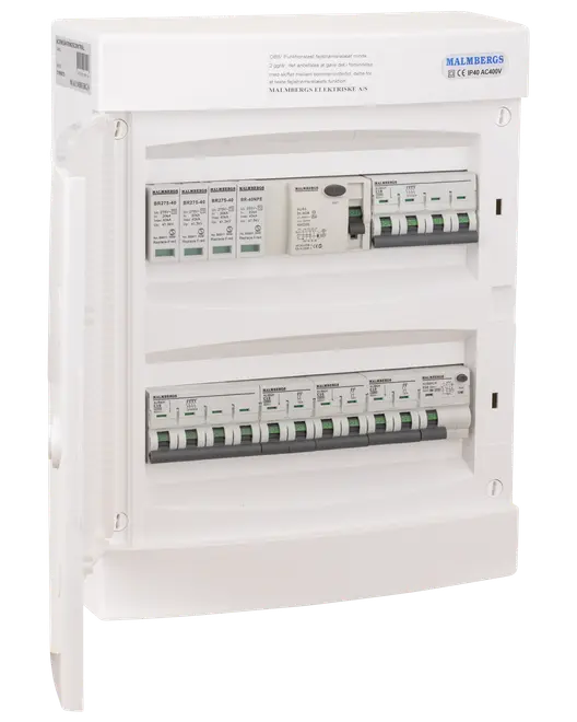 Förmonterad normcentral 24 modul - 2 rader