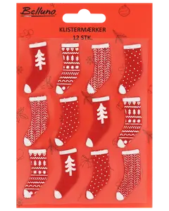 Klistermärken Julstrumpor 12 st.