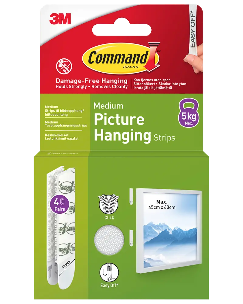 Command™ Strips Tavelupphängning - Vit M