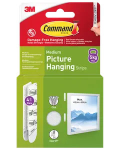 Command™ Strips Tavelupphängning - Vit M