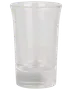 Klar glas shotglas med tyk, solid bund og lige sider. Rummer en lille mængde væske, ideel til servering af spiritus. Simpelt, klassisk design.