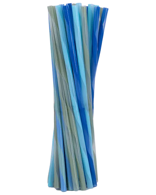 Sugerør 80-pak - Blå og grøn