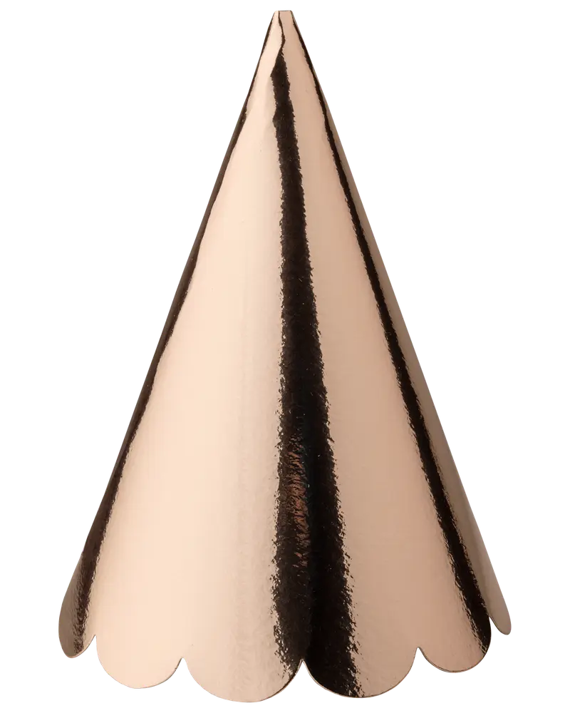 Nyårshatt roséguld 6-pack