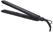 Sort glattejern med slanke keramiske plader, ergonomisk håndtag og drejeledning. Velegnet til at glatte eller krølle hår. Let og kompakt design, ideel til rejser.