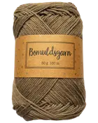 Bomullsgarn 50 g valnöt