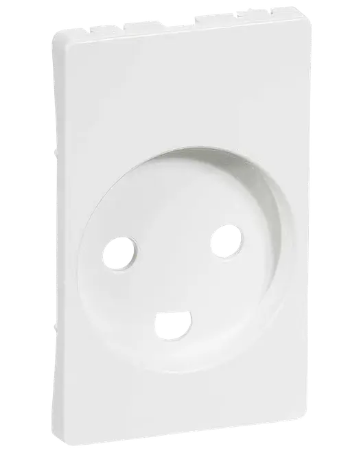 LK FUGA Tangent stikkontakt med jord 1½modul hvid