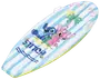 Børne-bodyboard med blå og hvide striber, motiv af Stitch og Angel figurer, palme og strand. Letvægts skumkonstruktion med håndgreb for nem transport.