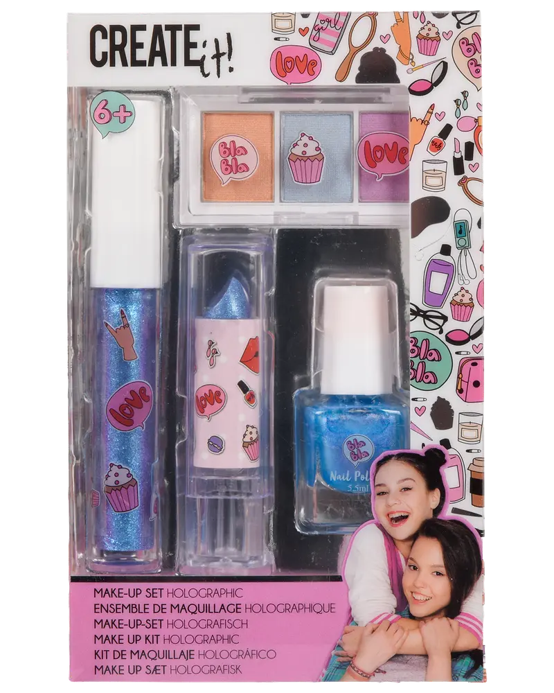  Create It! Sminkset med holografisk effekt – 4 delar