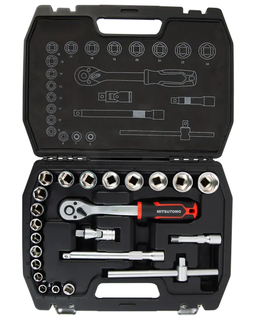 Hylsnyckelsats 3/8' 24 delar
