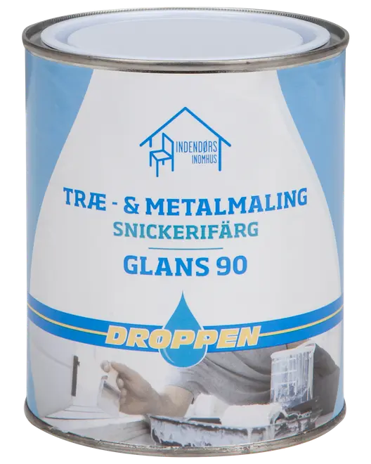 Droppen Træ og metal 0,75 L glans 90 - sort