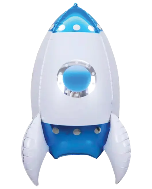 Folieballon på 57 cm - Blå raket