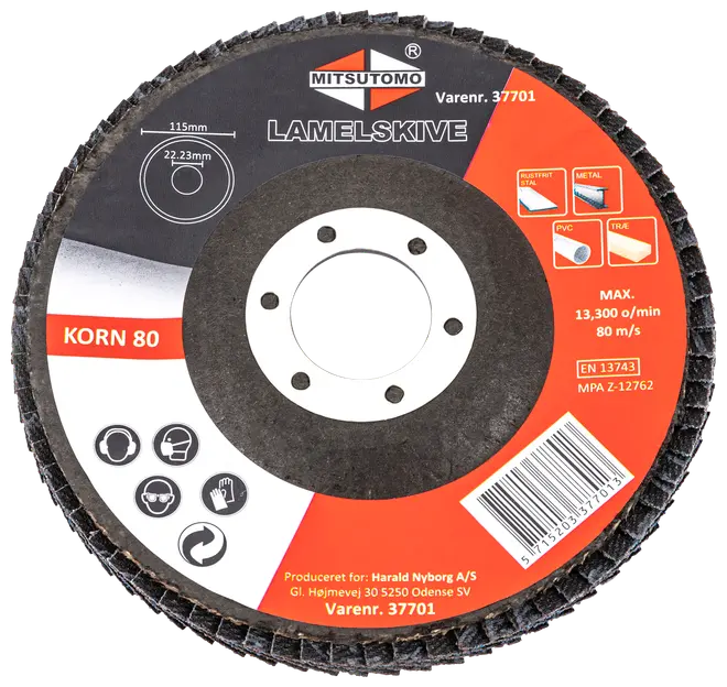 Mitsutomo Lamelskive Ø115 mm K80