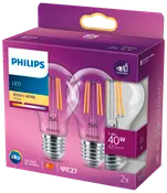 PHILIPS LED normallampa 4,3W E27 2-pack
