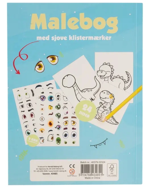 Malebog med klistermærker - assorteret