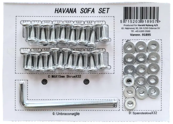 Skruvset för soffgrupp 41911