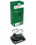 Bosch PNEO 4V trådløs luftpumpe i grøn æske, digitalt display, fleksibel slange og sort opbevaringspose med Bosch-logo.