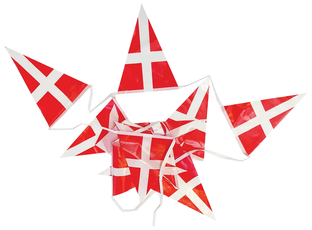 Flagguilande i plast 4 meter - trekant