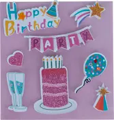 Skumklistermærker 1 ark - assorterede varianter