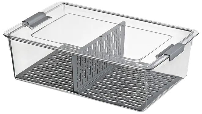 Opbevaringsboks til køleskab med låg - Stor