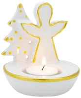 Ljusstake med ängel och julgran