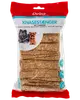 Påse med Chrisco Munchy Knasestænger hundgodis, innehåller rektangulära, bruna, krispiga stavar av 89,7% oxhud. Högt proteininnehåll, utan färgämnen, passar alla hundstorlekar.