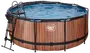 EXIT TOYS Pool Ø360x122cm med pumpe og skærm - Brun