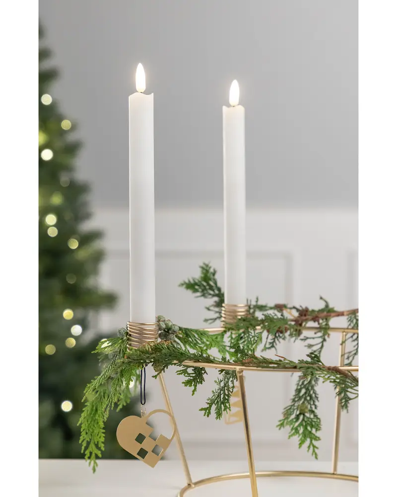 LED-stearinljus 3D-flamma H.25 cm 2-pack
