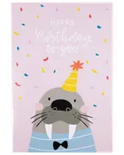 Kort med kuvert 11x17 cm - hvalros