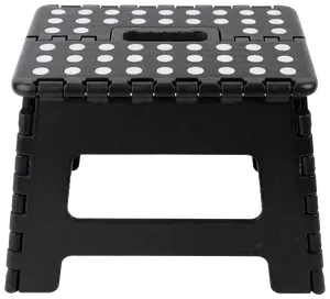 Hopfällbar pall H. 22 cm - Svart