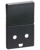 LK FUGA Ram uttag 1½ modul m/jord - kolgrå