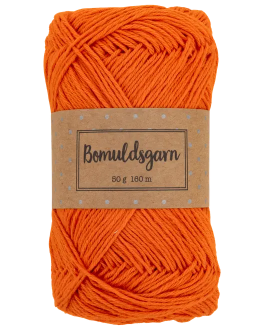 Bomullsgarn 50 g orange