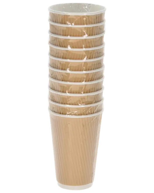 Papkrus rillet 250 ml 10-pak