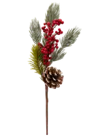 Dekorativ gren m. bär 25 cm