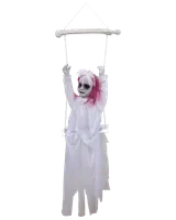 Halloween Brud på gunga med rörelse, ljud och rött ljus.