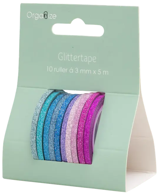 Glittertape 10-pak - Assorteret design
