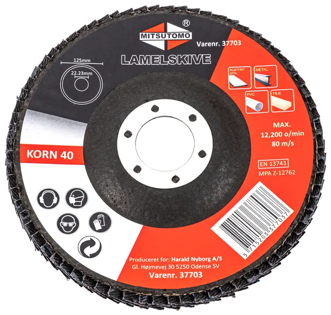Mitsutomo Lamelskive Ø125 mm K40