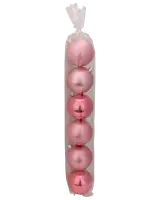 Julgranskulor Ø7 cm 6-pack - Rosa