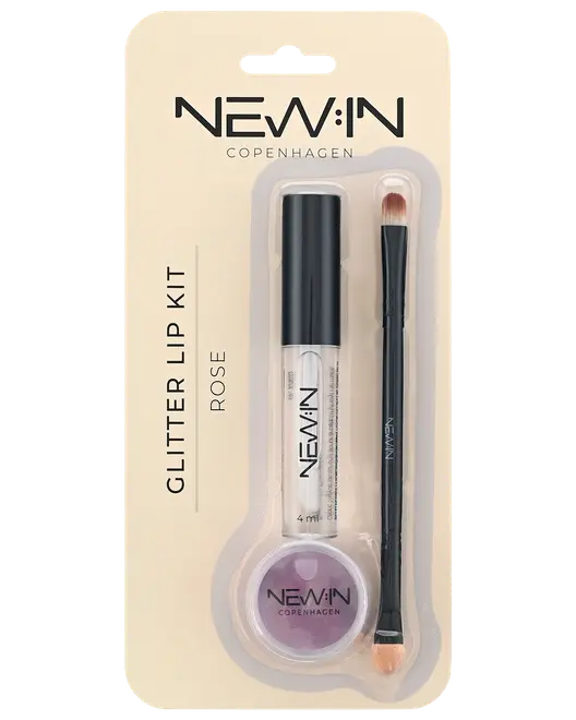 NEW:IN Lip Kit m/glitter assorteret