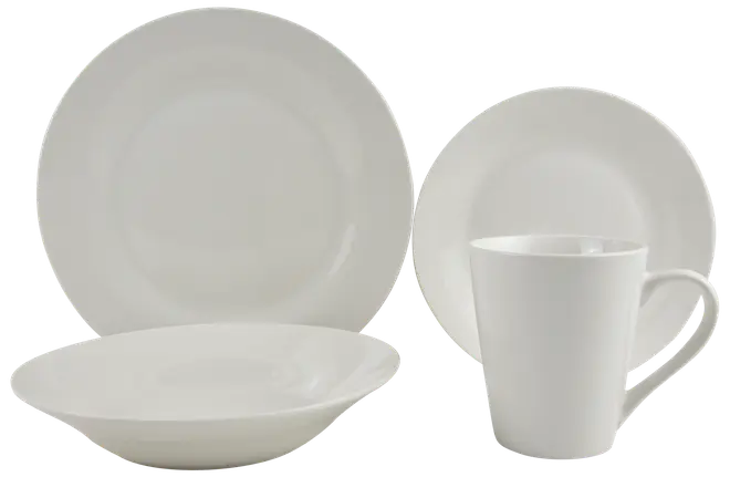 SJÖBO Service porcelæn 24 dele - hvid